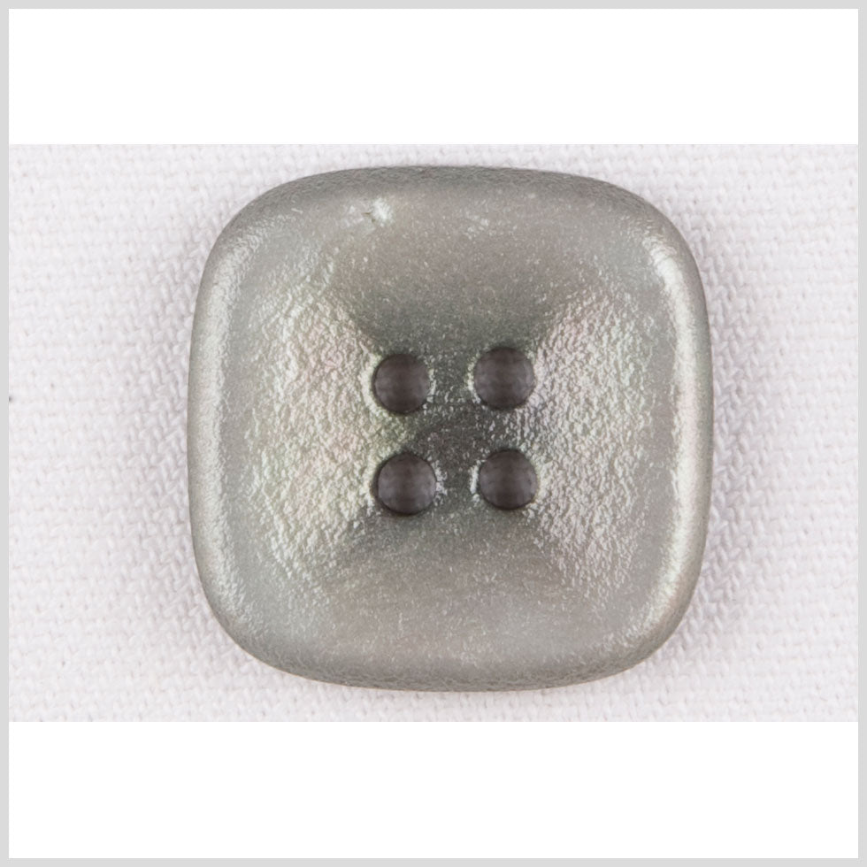 Gray Iridescent 4-Hole Square Plastic Button - 28L/18mm Gray Iridescent 4-Hole Square Plastic Button - 28L/18mm