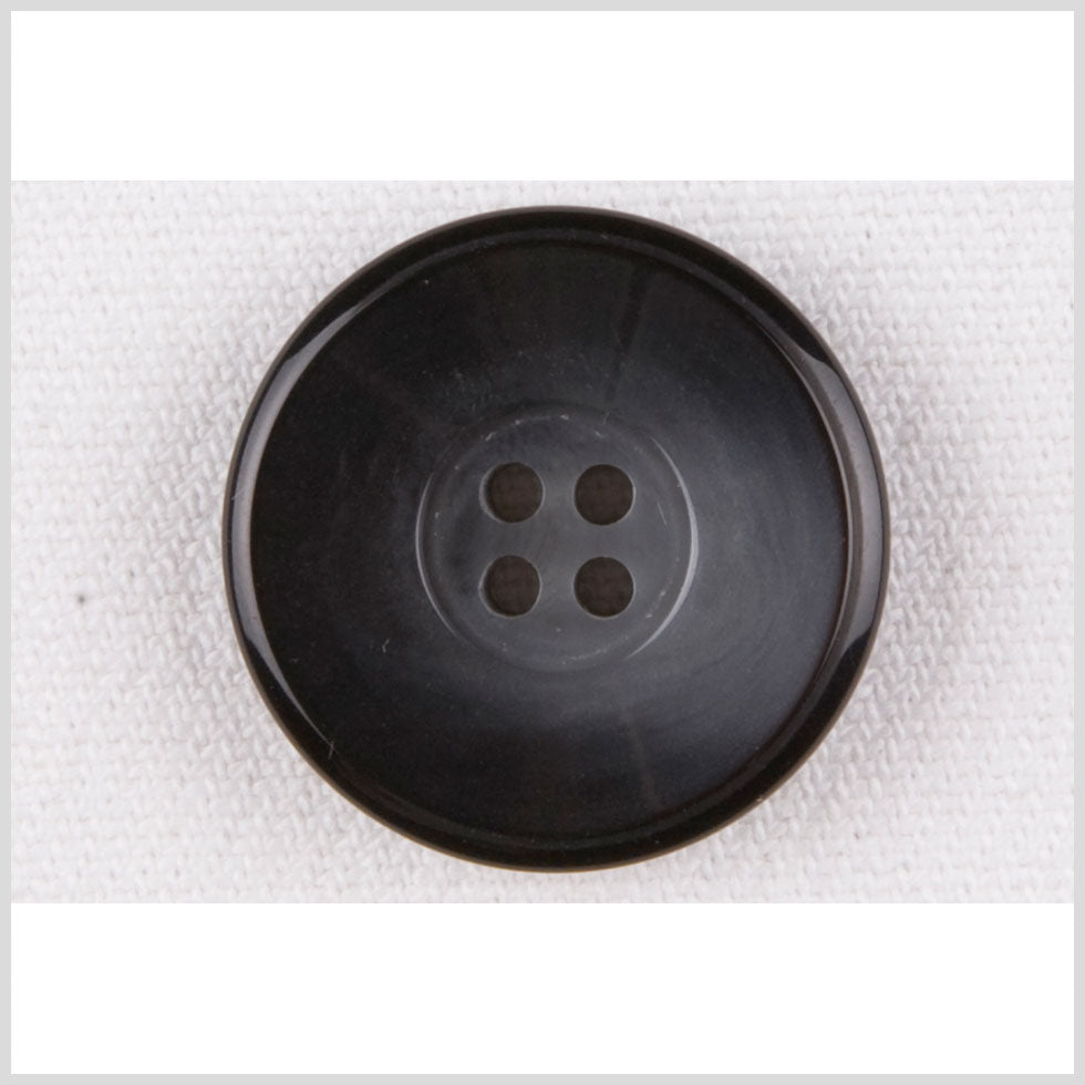 Plastic 4-Hole Button - 36L/23mm - Black and Light Gray Gradient Swirl Plastic 4-Hole Button - 36L/23mm - Black and Light Gray Gradient Swirl
