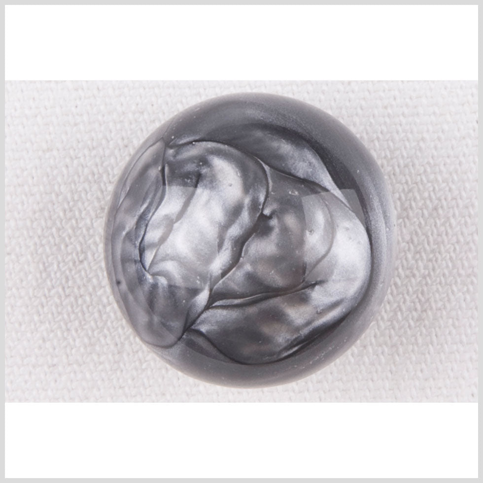 Plastic Shank Back Button - 36L/23mm - Domed Silver Gray Swirls Plastic Shank Back Button - 36L/23mm - Domed Silver Gray Swirls