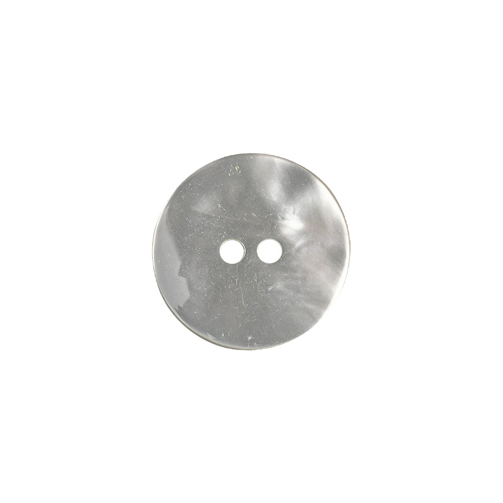 Plastic 2-Hole Button - 24L/15mm - Silvery Gray Metallic Detail Plastic 2-Hole Button - 24L/15mm - Silvery Gray Metallic Detail