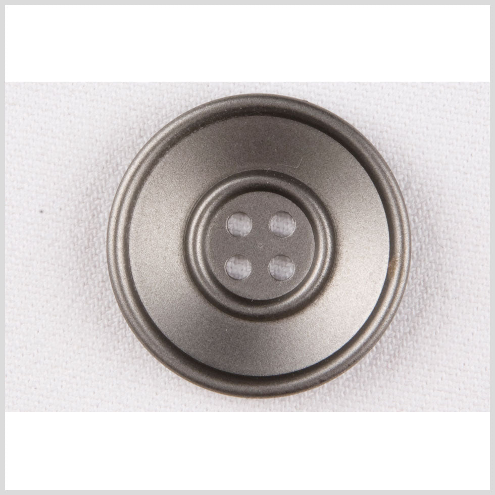 Plastic 4-Hole Button - 48L/30.5mm - Metallic Gray Double Rim Plastic 4-Hole Button - 48L/30.5mm - Metallic Gray Double Rim