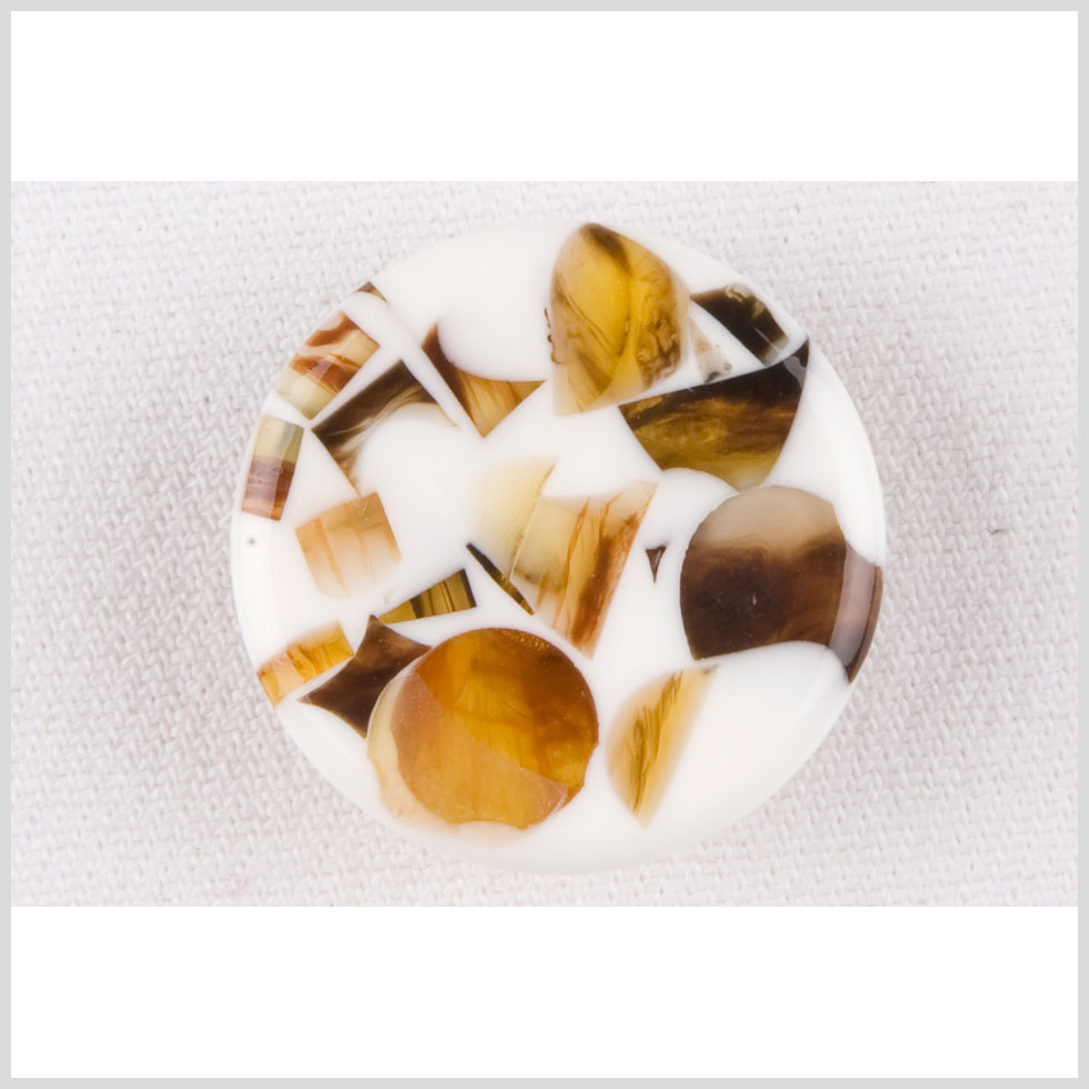 White/Amber Plastic Button - 36L/23mm White/Amber Plastic Button - 36L/23mm
