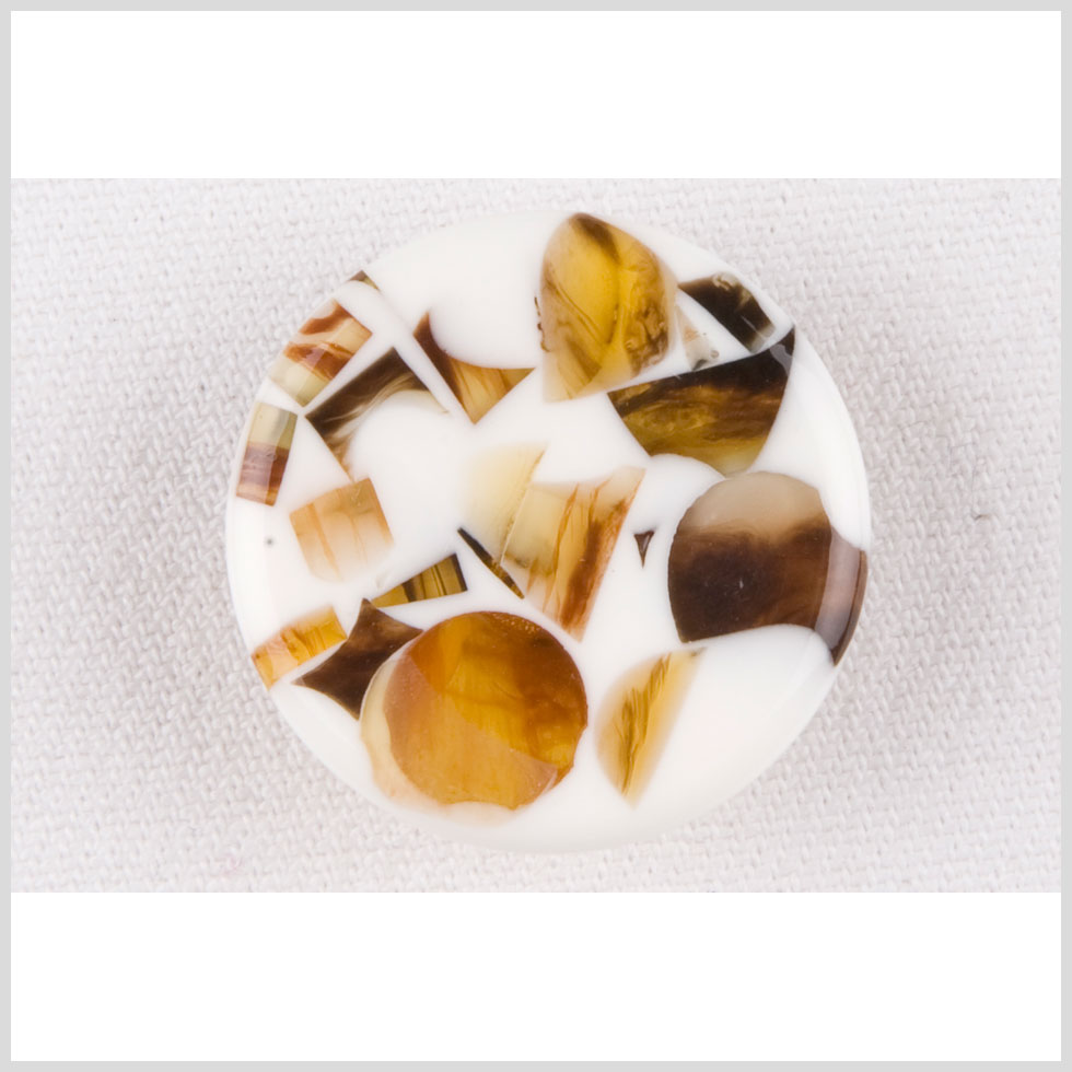 White/Amber Plastic Button - 40L/25mm White/Amber Plastic Button - 40L/25mm