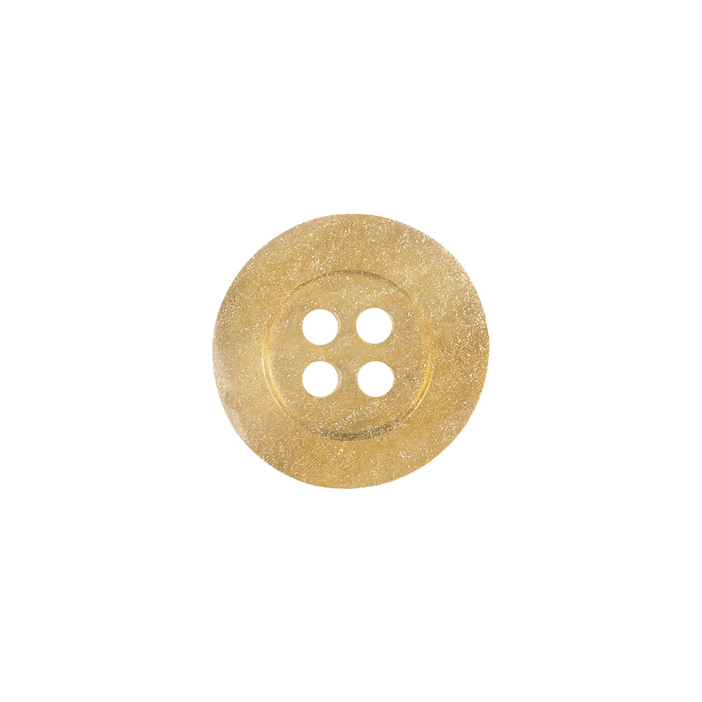 Gold Plastic Button - 24L/15mm - Detail Gold Plastic Button - 24L/15mm - Detail