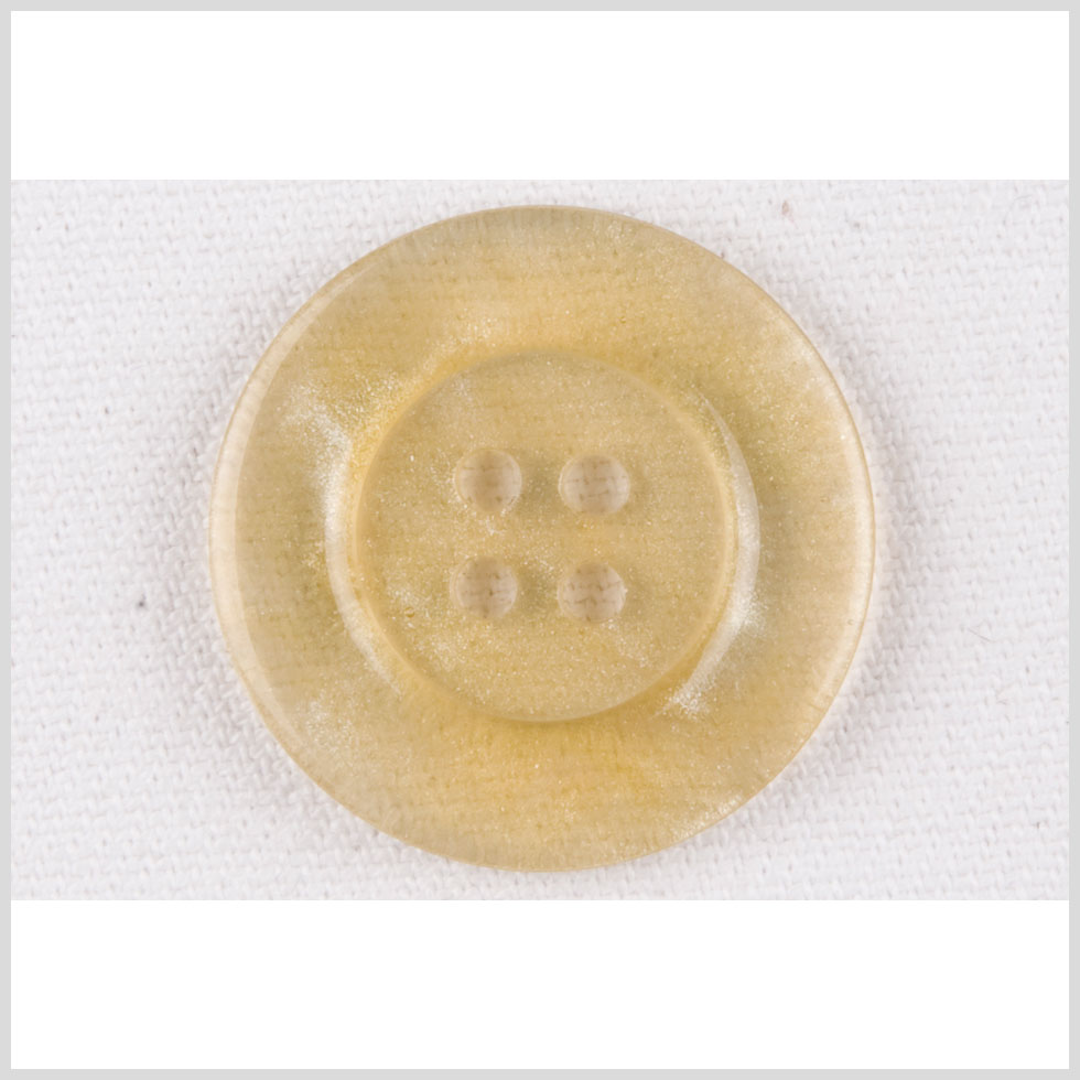 Plastic 4-Hole Button - 32L/20mm - Ivory and Gold Glitter Plastic 4-Hole Button - 32L/20mm - Ivory and Gold Glitter