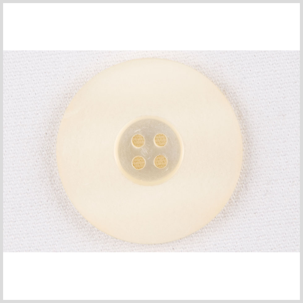 Plastic 4-Hole Button - 54L/34mm - Matte Ivory Wide Flat Rim Plastic 4-Hole Button - 54L/34mm - Matte Ivory Wide Flat Rim