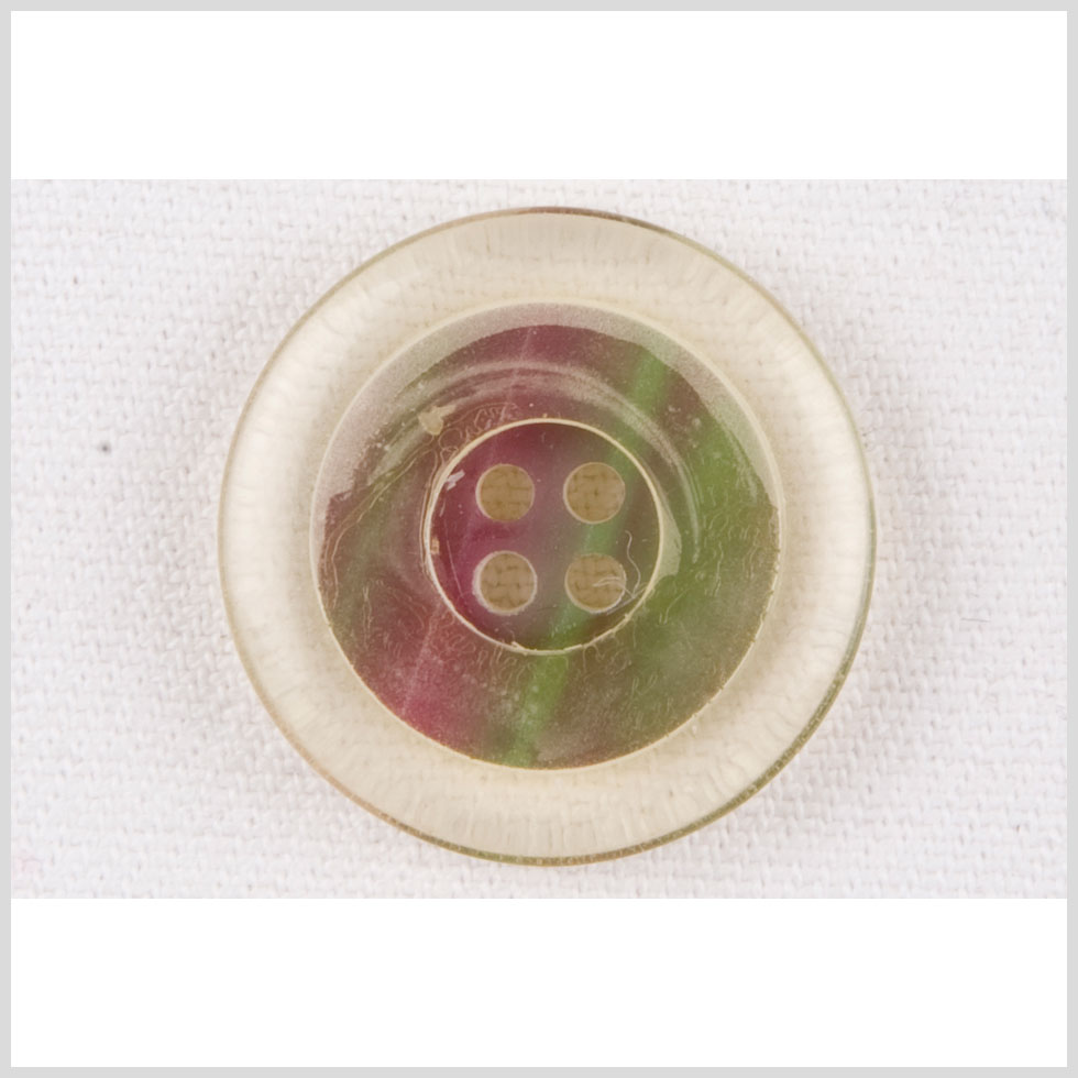 Clear Multi Plastic Button - 40L/25mm Clear Multi Plastic Button - 40L/25mm