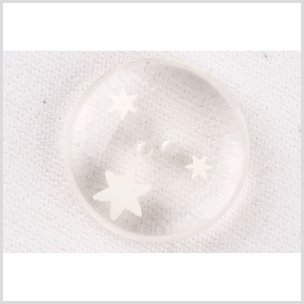 Clear Ivory Plastic Button - 32L/20mm Clear Ivory Plastic Button - 32L/20mm