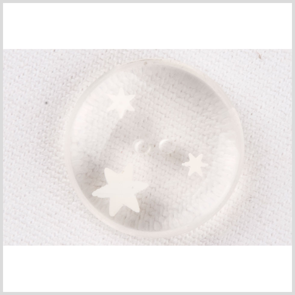 Clear Ivory Plastic Button - 36L/23mm Clear Ivory Plastic Button - 36L/23mm