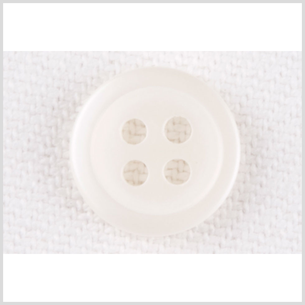 White Plastic Button - 18L/11.5mm White Plastic Button - 18L/11.5mm