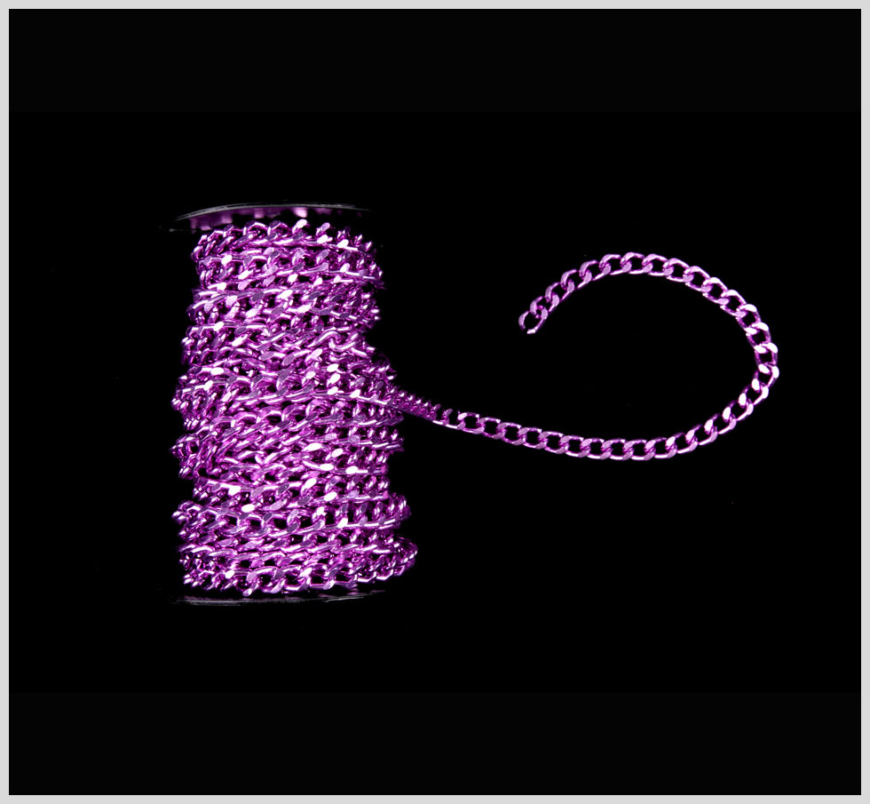Purple Aluminum Metal Chain - 0.375" Purple Aluminum Metal Chain - 0.375"