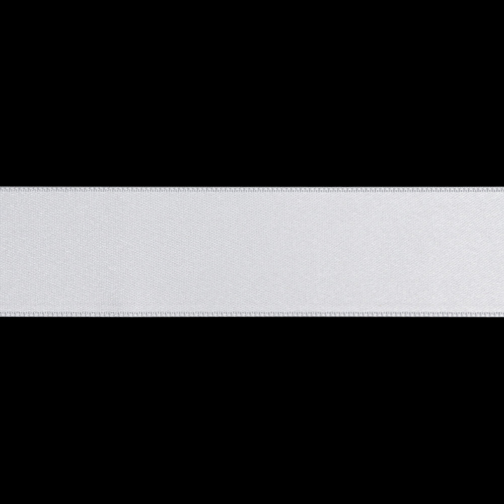 White Double Face French Satin Ribbon - 0.98" Folded White Double Face French Satin Ribbon - 0.98" Folded