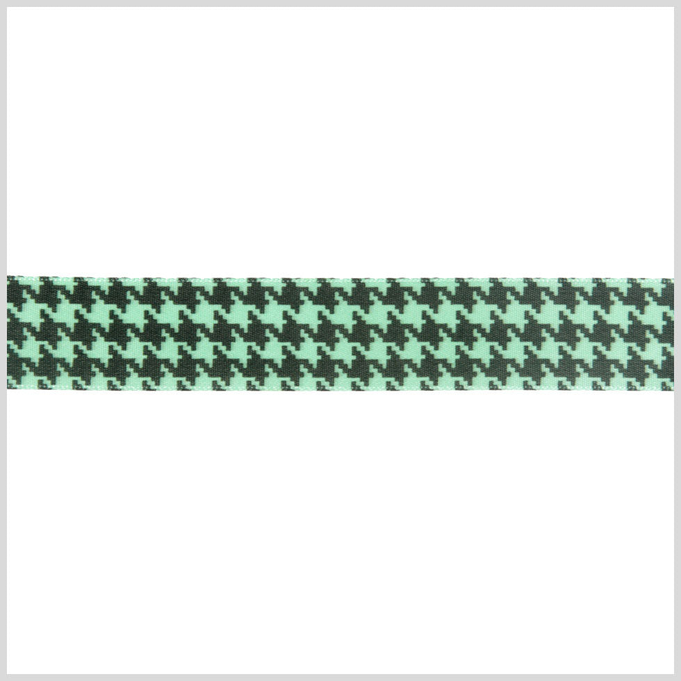 Mint Printed Satin Ribbon Mint Printed Satin Ribbon