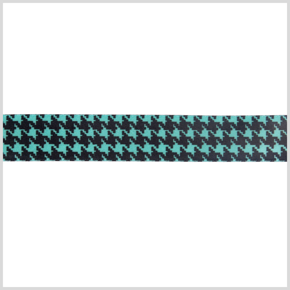 7/8" Exotic Aqua Printed Satin Ribbon 7/8" Exotic Aqua Printed Satin Ribbon