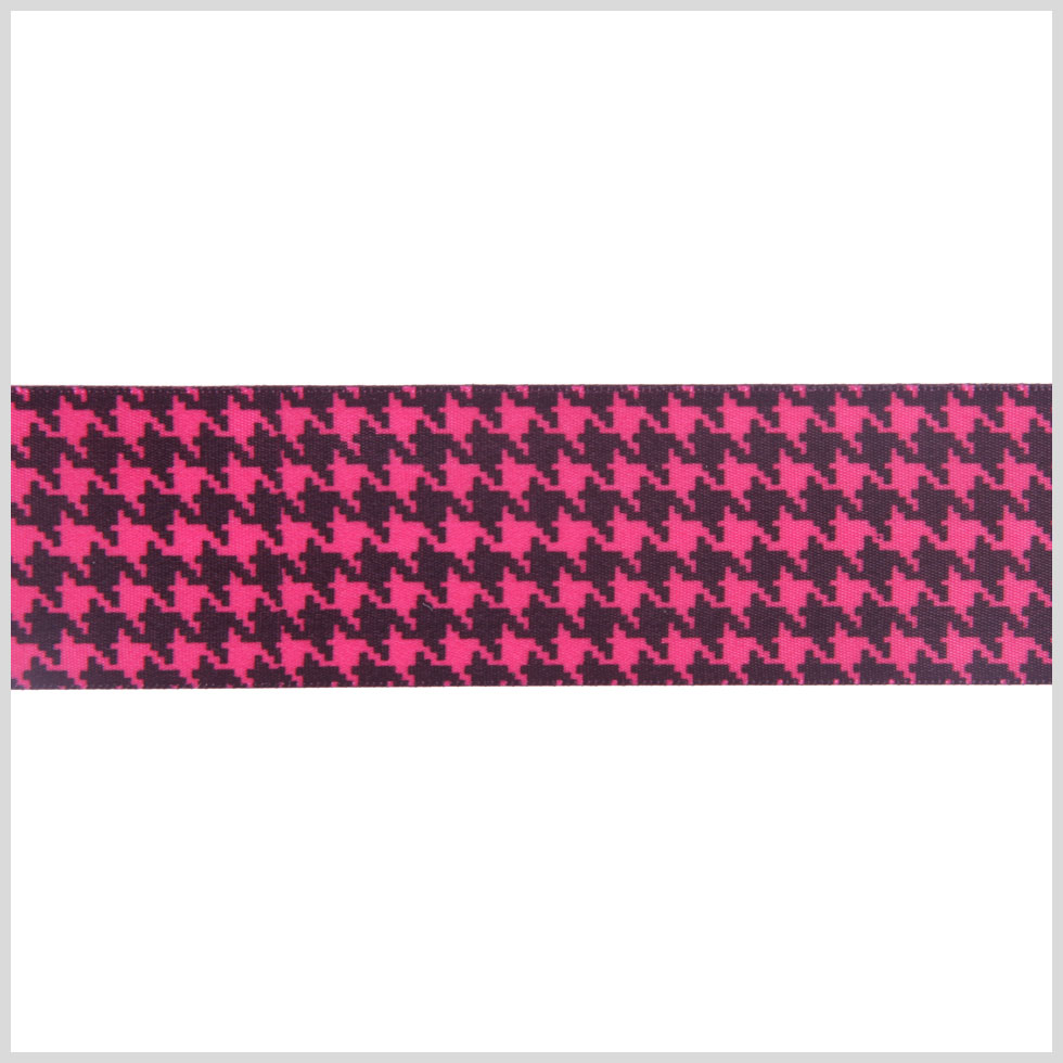 1.5 Shocking Pink Printed Satin Ribbon 1.5 Shocking Pink Printed Satin Ribbon