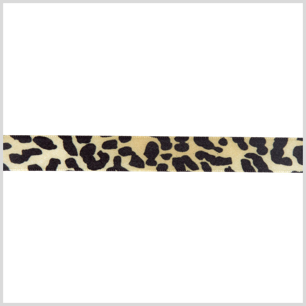 5/8 Black/Gold Printed Satin Ribbon 5/8 Black/Gold Printed Satin Ribbon