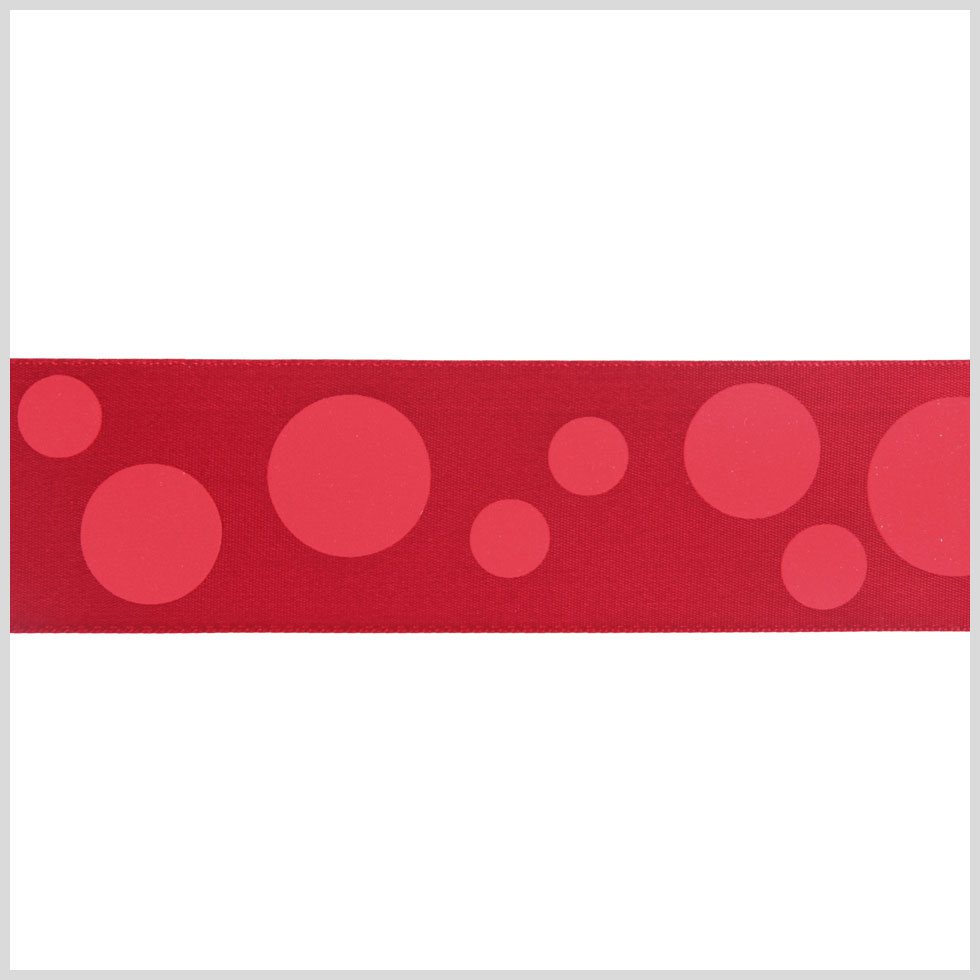 7/8 Red Polka Dot Satin Ribbon 7/8 Red Polka Dot Satin Ribbon