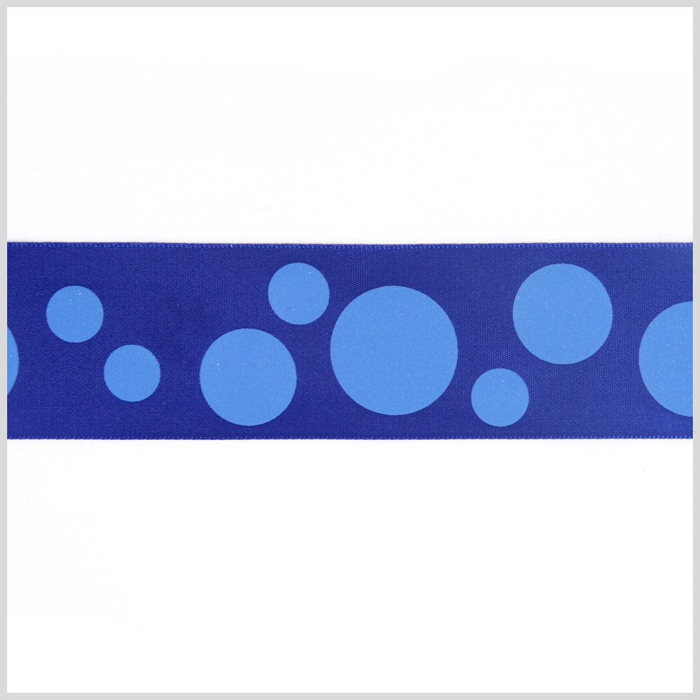 7/8" Royal Polka Dot Satin Ribbon 7/8" Royal Polka Dot Satin Ribbon