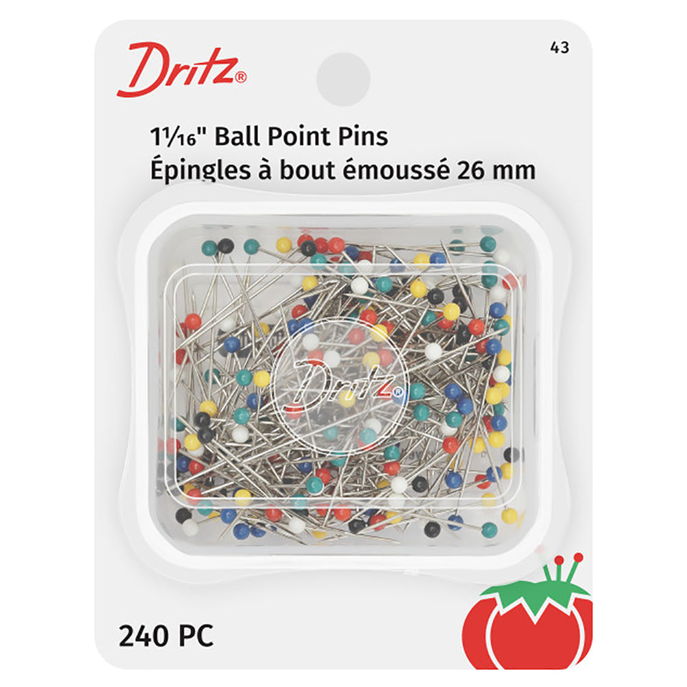 Dritz Ball Point Pins - 1.0625" Assorted Colors - 240 ct Dritz Ball Point Pins - 1.0625" Assorted Colors - 240 ct