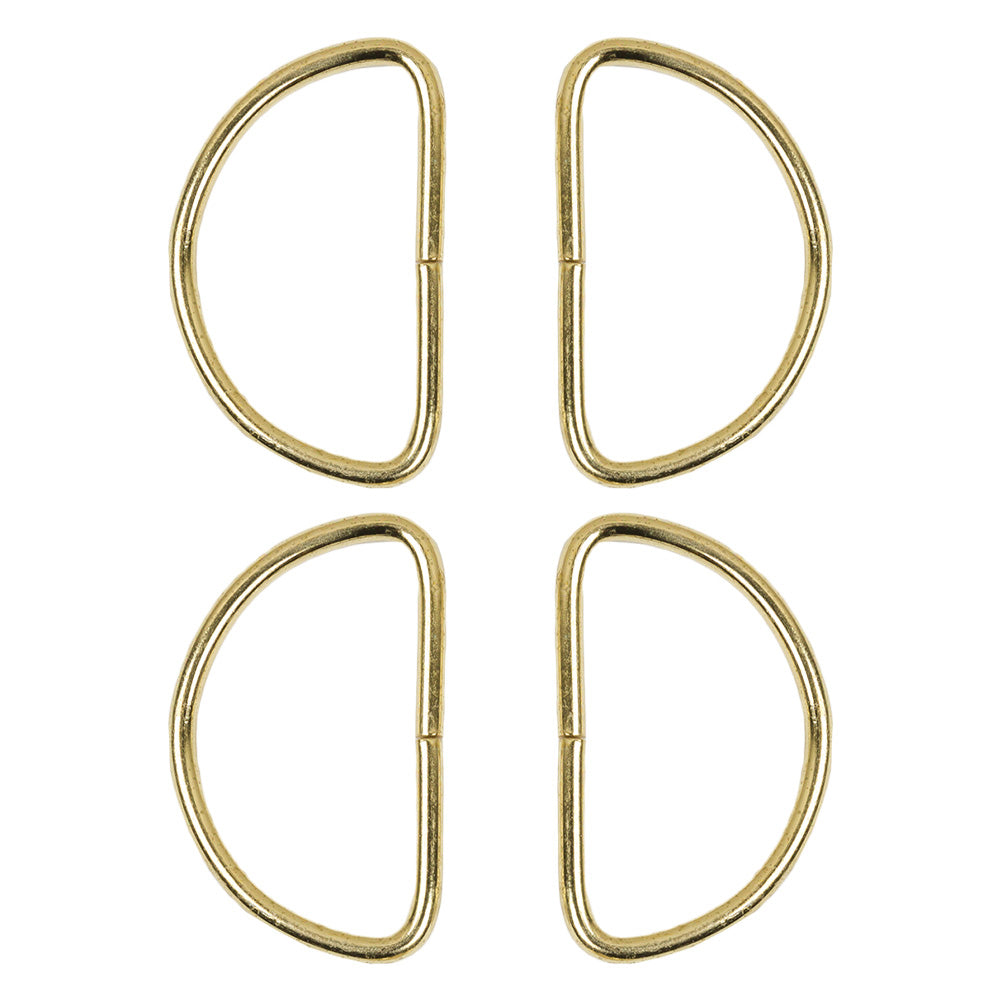 Dritz 4pc Gold D-Rings - 1.5" - Folded Dritz 4pc Gold D-Rings - 1.5" - Folded
