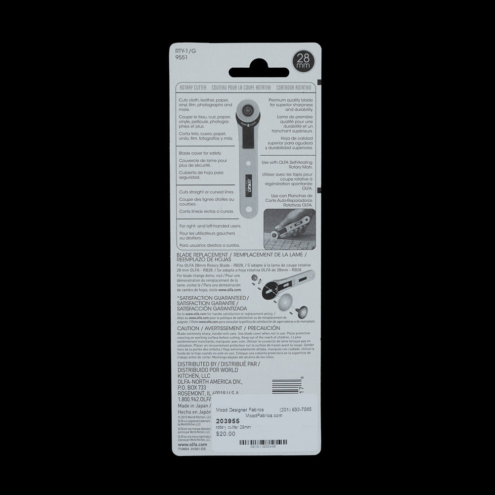 Olfa Rotary Cutter 28mm Detail