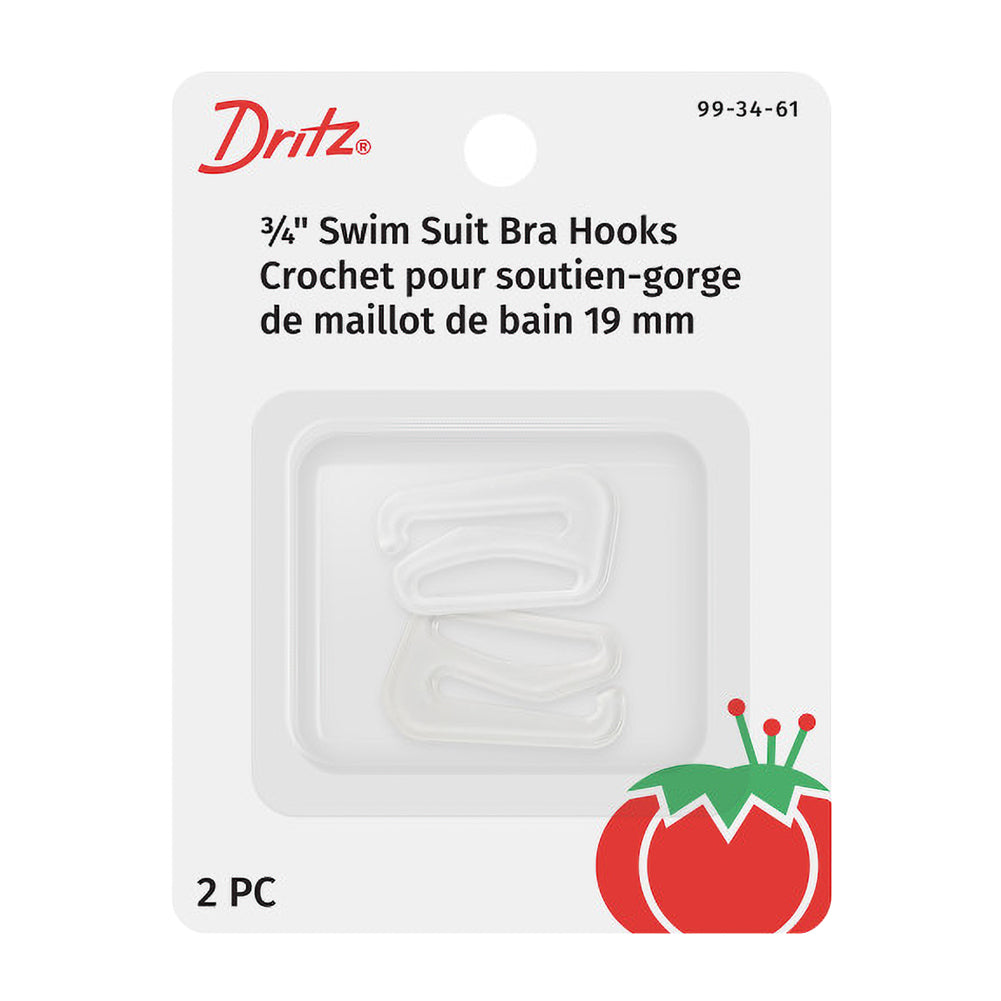 Dritz Swim Suit Bra G-Hooks - 0.75" Clear - 2pc Dritz Swim Suit Bra G-Hooks - 0.75" Clear - 2pc