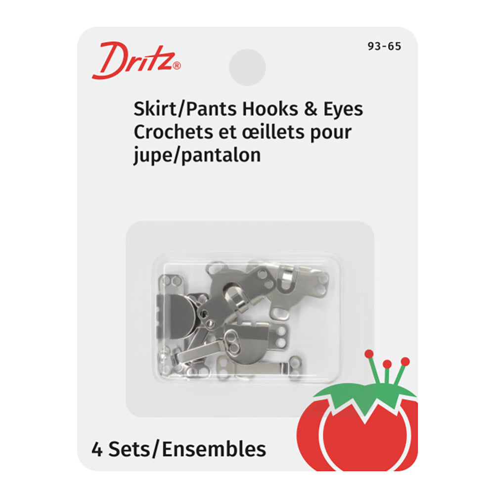 Dritz Wide Hooks & Eyes - Nickel - 4 Sets Dritz Wide Hooks & Eyes - Nickel - 4 Sets