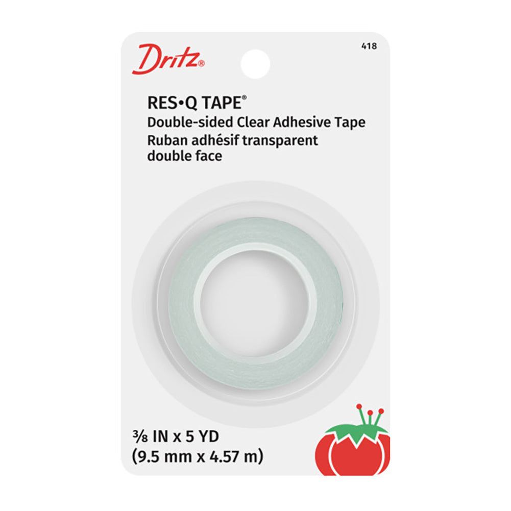 Dritz Res-Q-Tape® - Double-Sided Clear Adhesive Tape - 0.375" x 5yds Dritz Res-Q-Tape® - Double-Sided Clear Adhesive Tape - 0.375" x 5yds