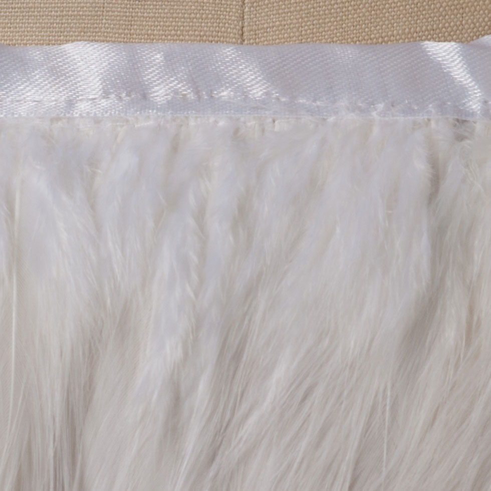 5" White Feather Fringe Detail 5" White Feather Fringe Detail