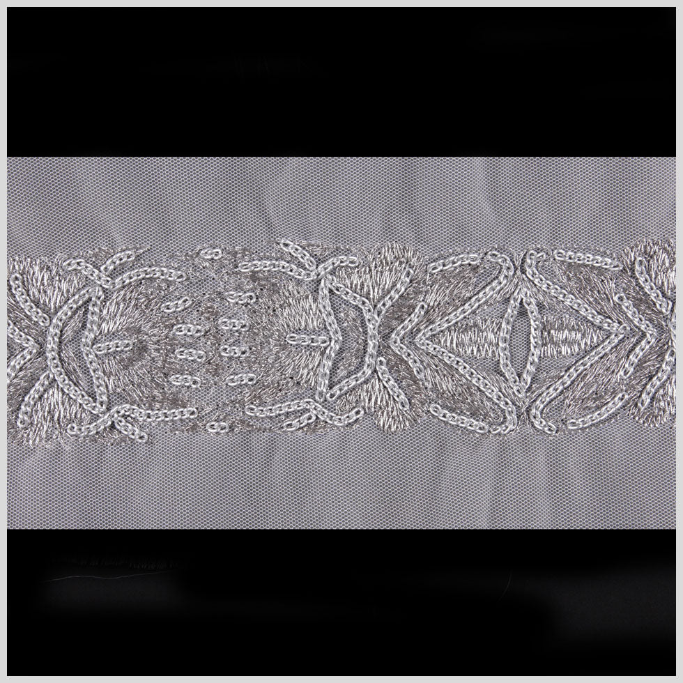 White Metal Chain Bead Trim White Metal Chain Bead Trim