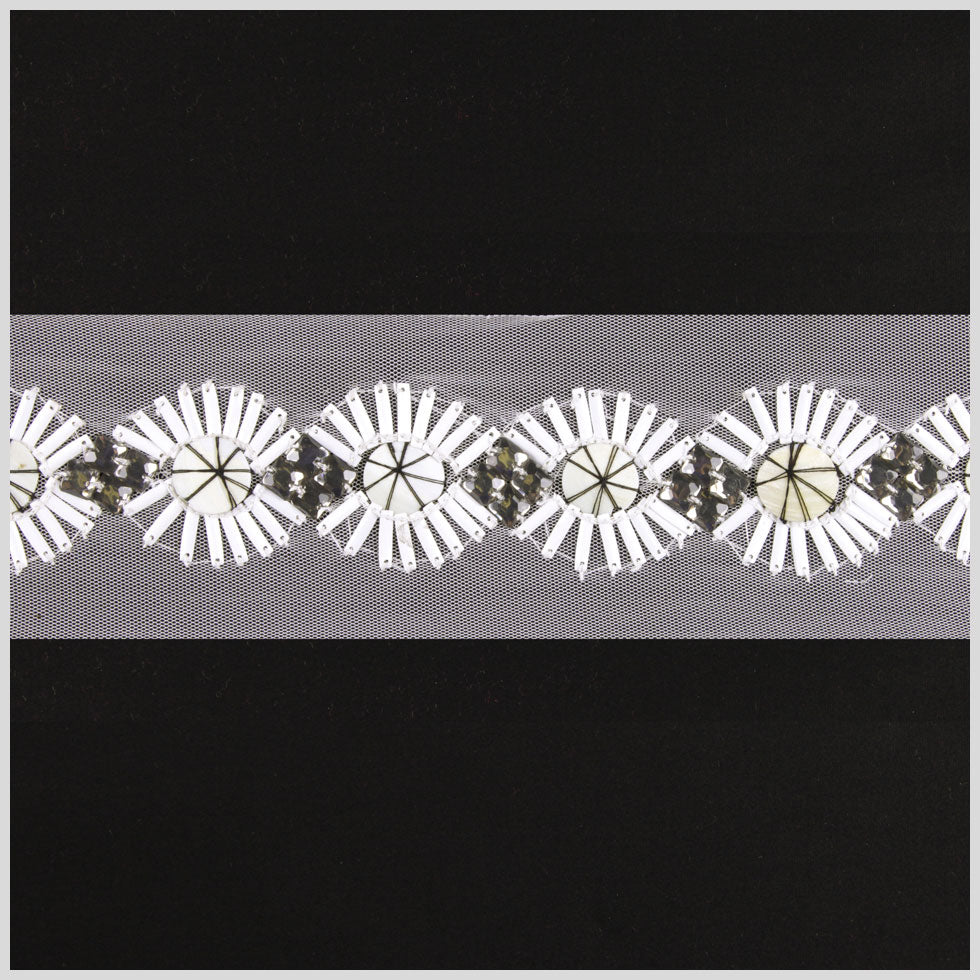 White Fancy Beaded Trim White Fancy Beaded Trim
