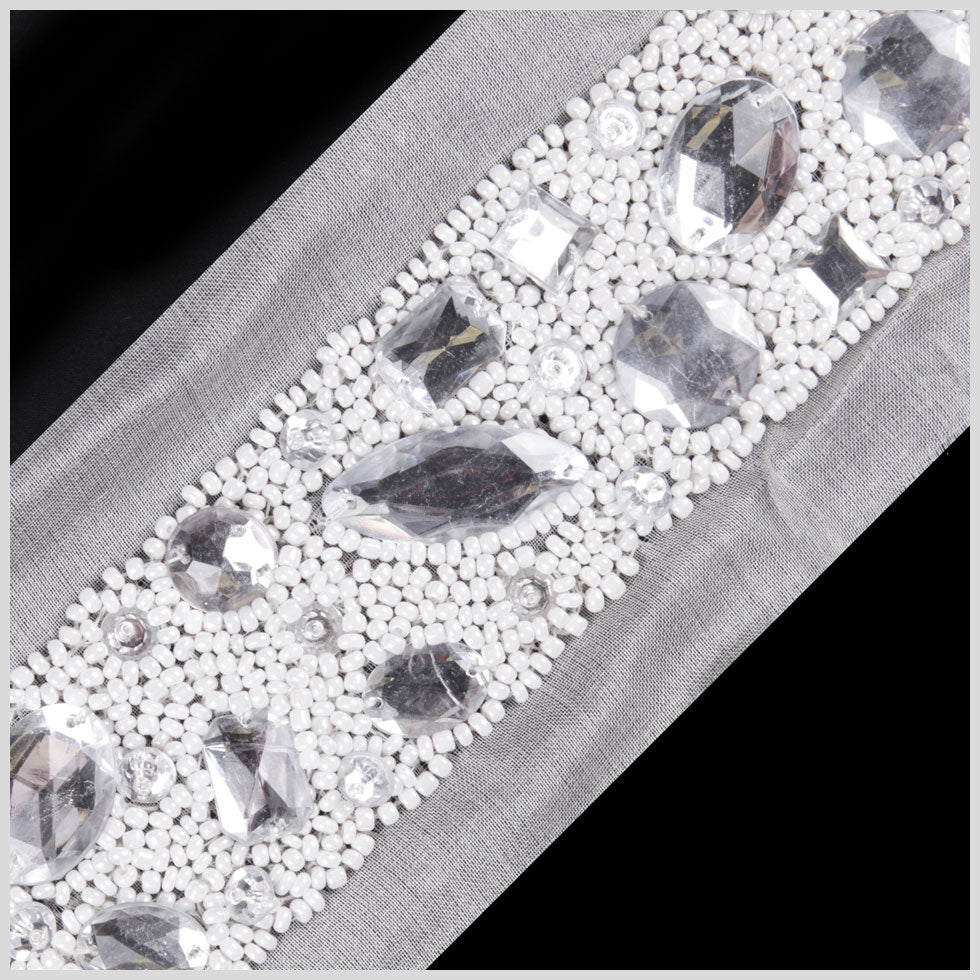 2.125 White Fancy Beaded Trim 2.125 White Fancy Beaded Trim
