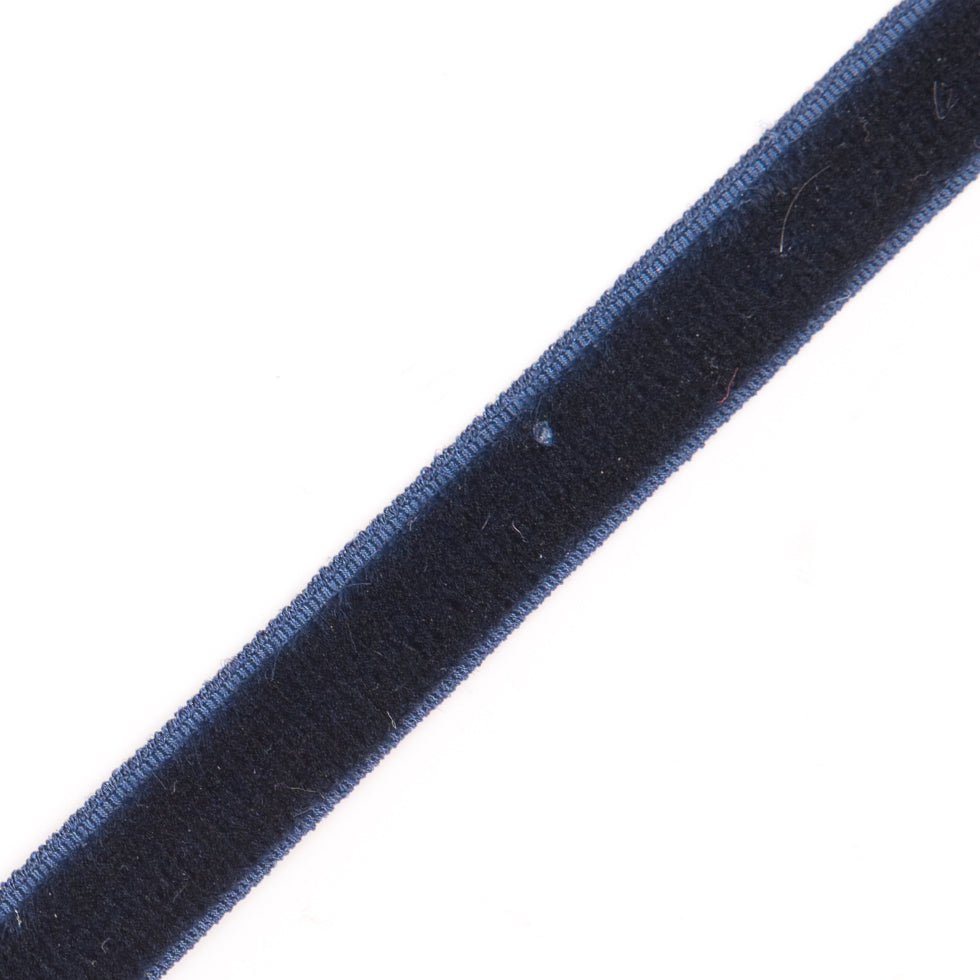 Navy Stretch Velvet Ribbon - 0.25" Detail Navy Stretch Velvet Ribbon - 0.25" Detail
