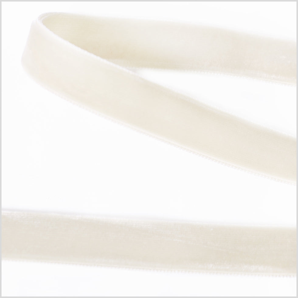 White Double Face Velvet Ribbon - 5/8 White Double Face Velvet Ribbon - 5/8