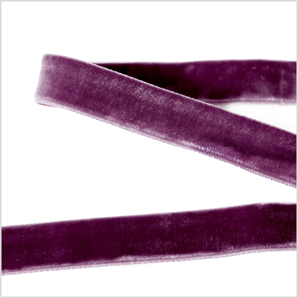 Plum Double Face Velvet Ribbon - 7/8 Plum Double Face Velvet Ribbon - 7/8