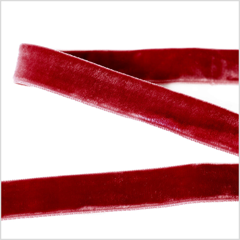 Red Double Face Velvet Ribbon - 0.875 Red Double Face Velvet Ribbon - 0.875