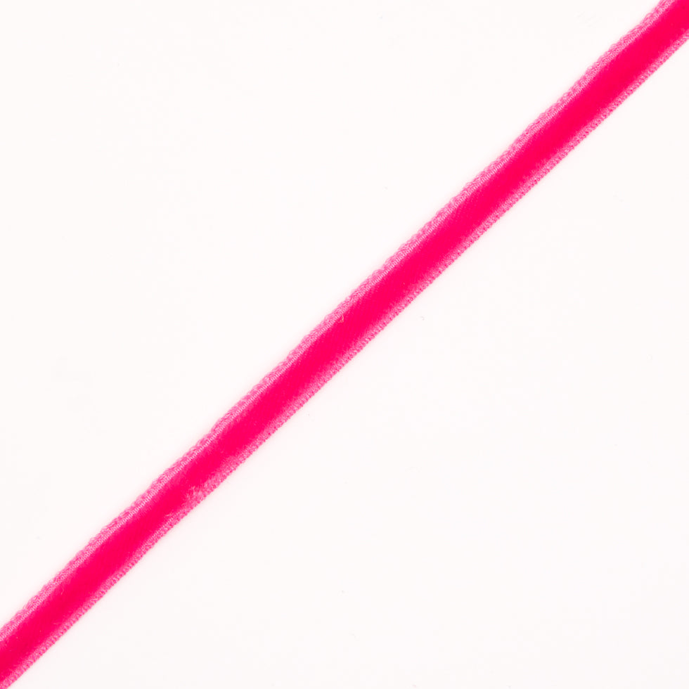 Italian Fuchsia Single Face Velvet Ribbon - 5mm Italian Fuchsia Single Face Velvet Ribbon - 5mm