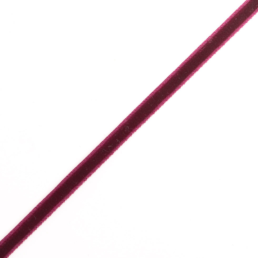 Wine Single Face Velvet Ribbon - 0.125 Wine Single Face Velvet Ribbon - 0.125