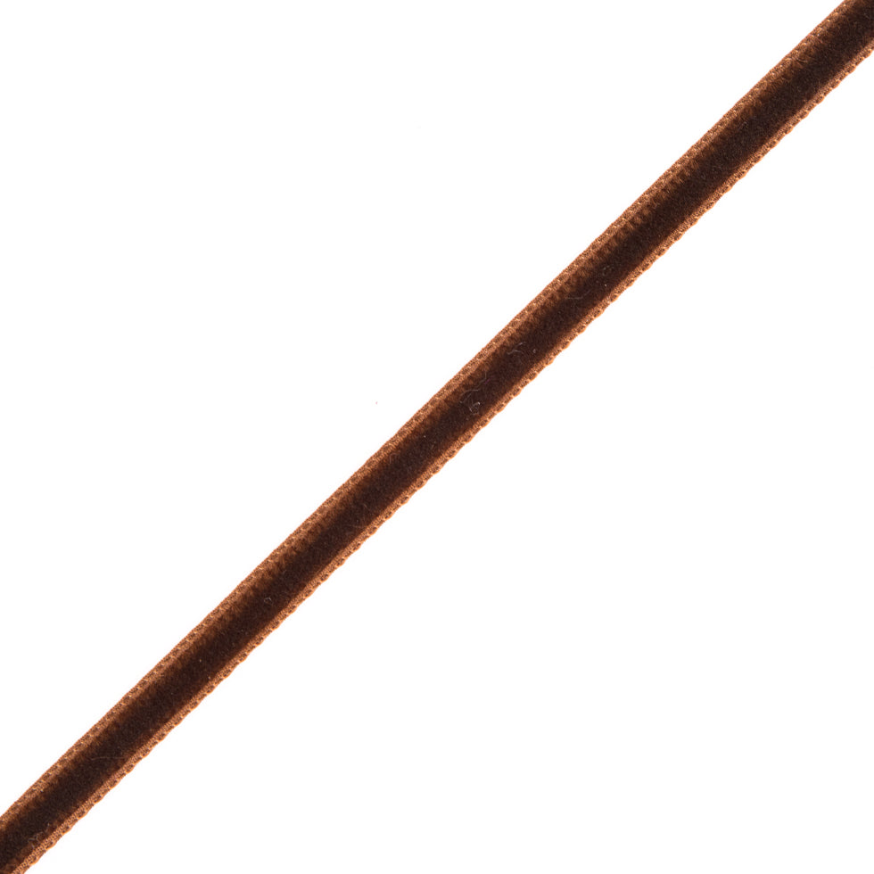Italian Brown Single Face Velvet Ribbon - 5mm Italian Brown Single Face Velvet Ribbon - 5mm