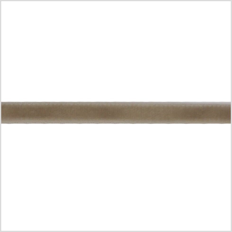 Khaki Single Face Velvet Ribbon - 0.125 Khaki Single Face Velvet Ribbon - 0.125