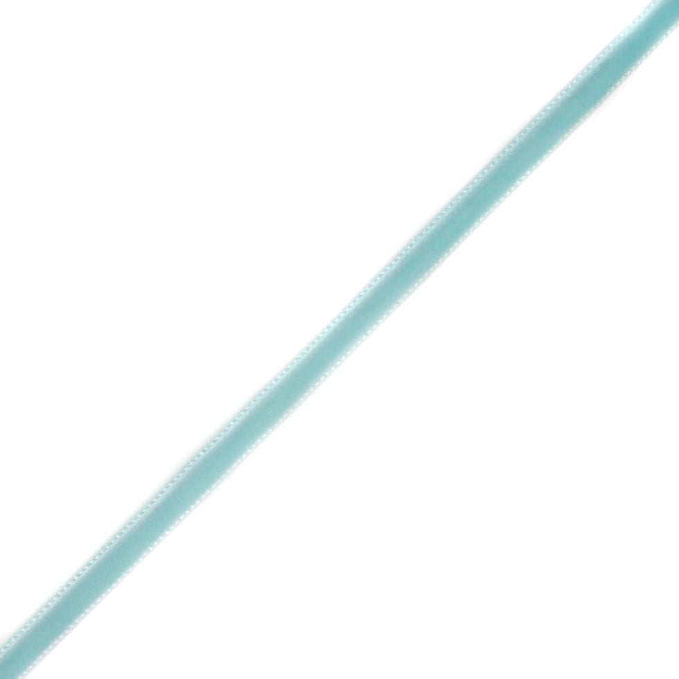 Teal Single Face Velvet Ribbon - 0.125 Teal Single Face Velvet Ribbon - 0.125
