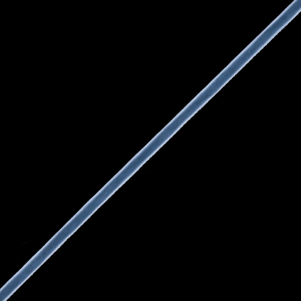 French Blue Single Face Velvet Ribbon - 0.125 French Blue Single Face Velvet Ribbon - 0.125