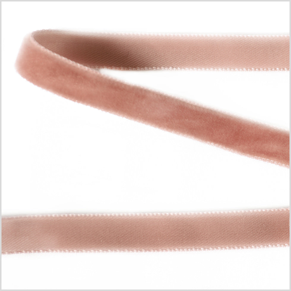 Coffee Single Face Velvet Ribbon - 0.375 Coffee Single Face Velvet Ribbon - 0.375