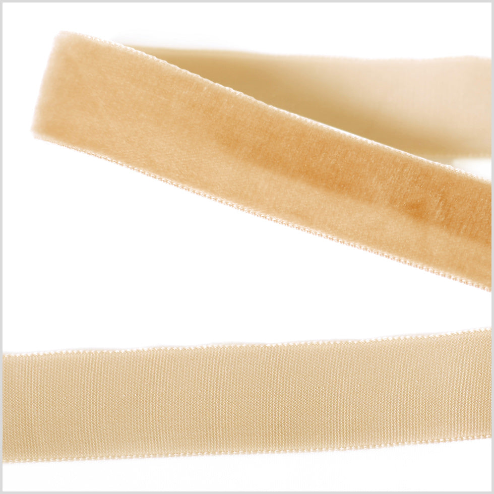 Ivory Single Face Velvet Ribbon - 7/8 Ivory Single Face Velvet Ribbon - 7/8