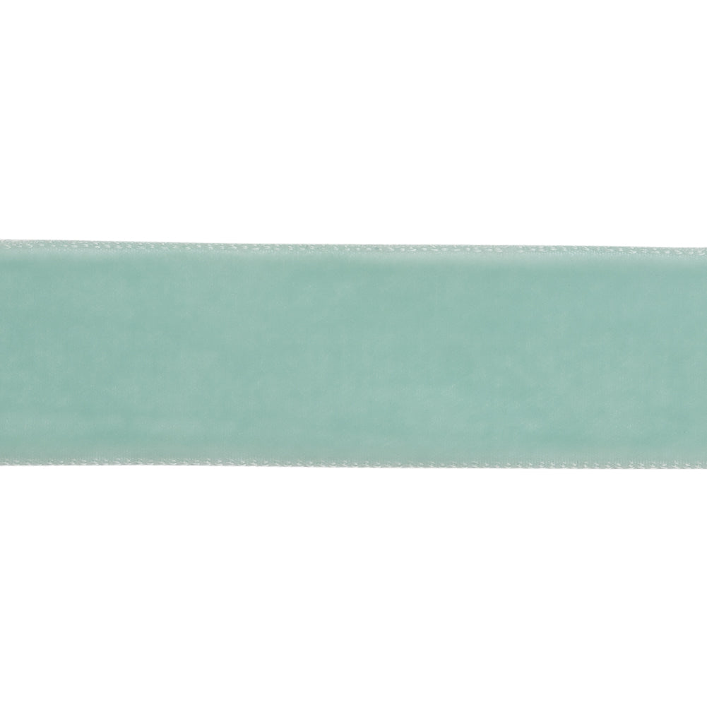 Teal Single Face Velvet Ribbon - 7/8" Folded Teal Single Face Velvet Ribbon - 7/8" Folded