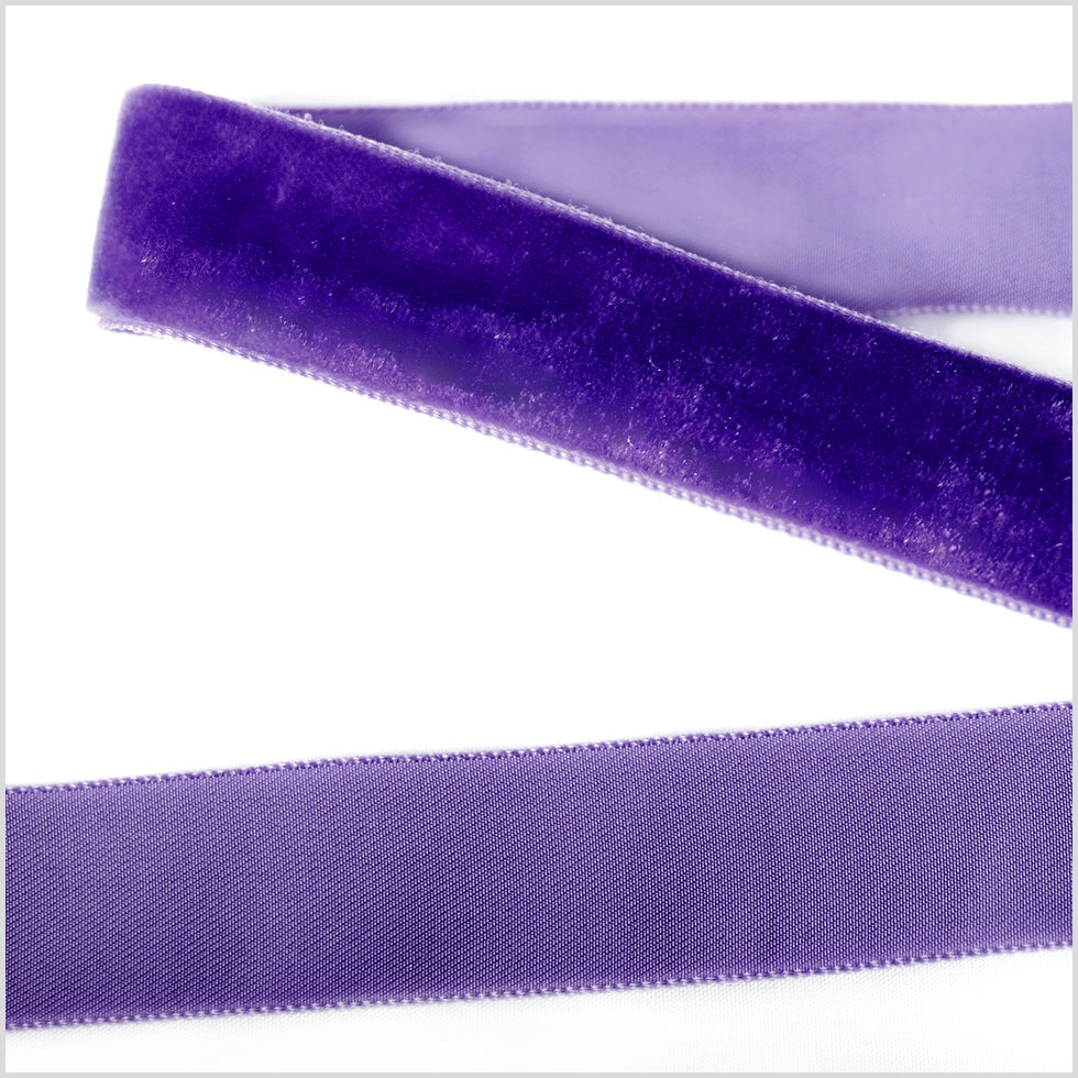 Purple Single Face Velvet Ribbon - 7/8" Purple Single Face Velvet Ribbon - 7/8"