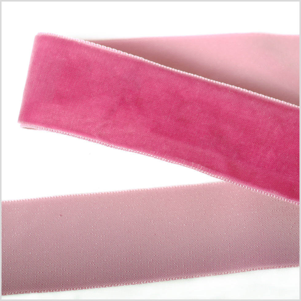 Beauty Pink Single Face Velvet Ribbon - 1.5" Beauty Pink Single Face Velvet Ribbon - 1.5"