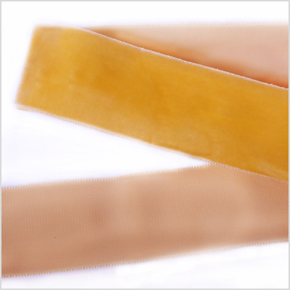 Mustard Single Face Velvet Ribbon - 1.5" Mustard Single Face Velvet Ribbon - 1.5"