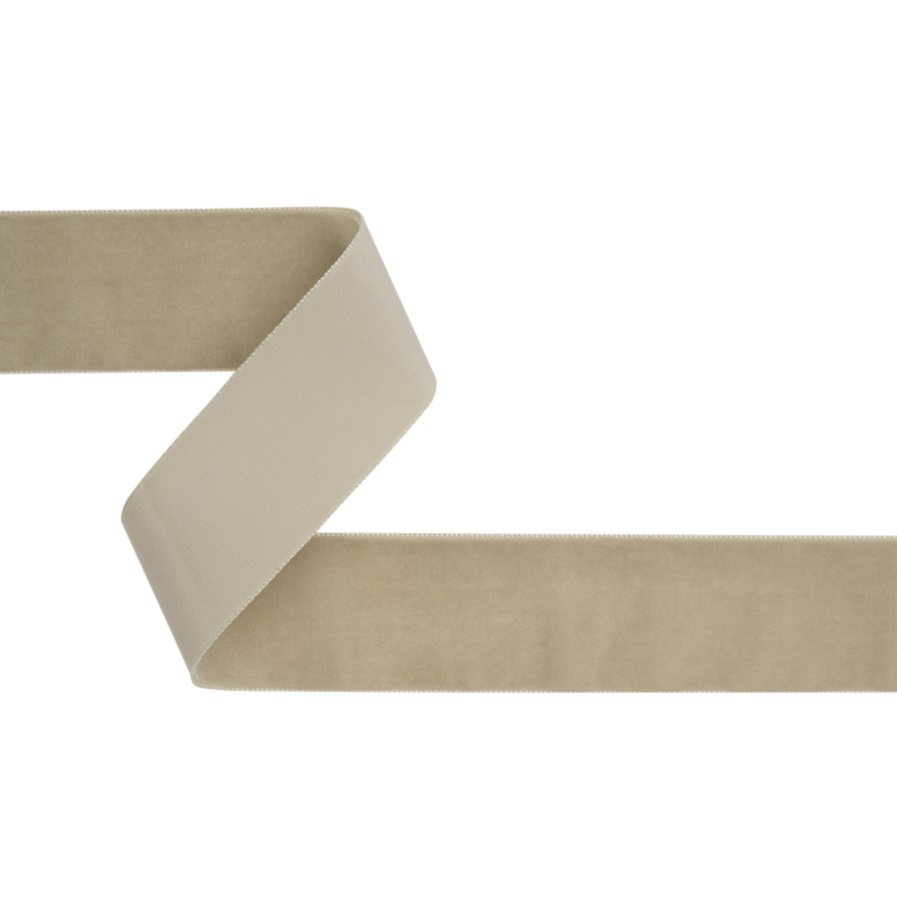 Single Faced Velvet Ribbon Made in Italy - 1.5" - Silver - Sabine Collection Single Faced Velvet Ribbon Made in Italy - 1.5" - Silver - Sabine Collection