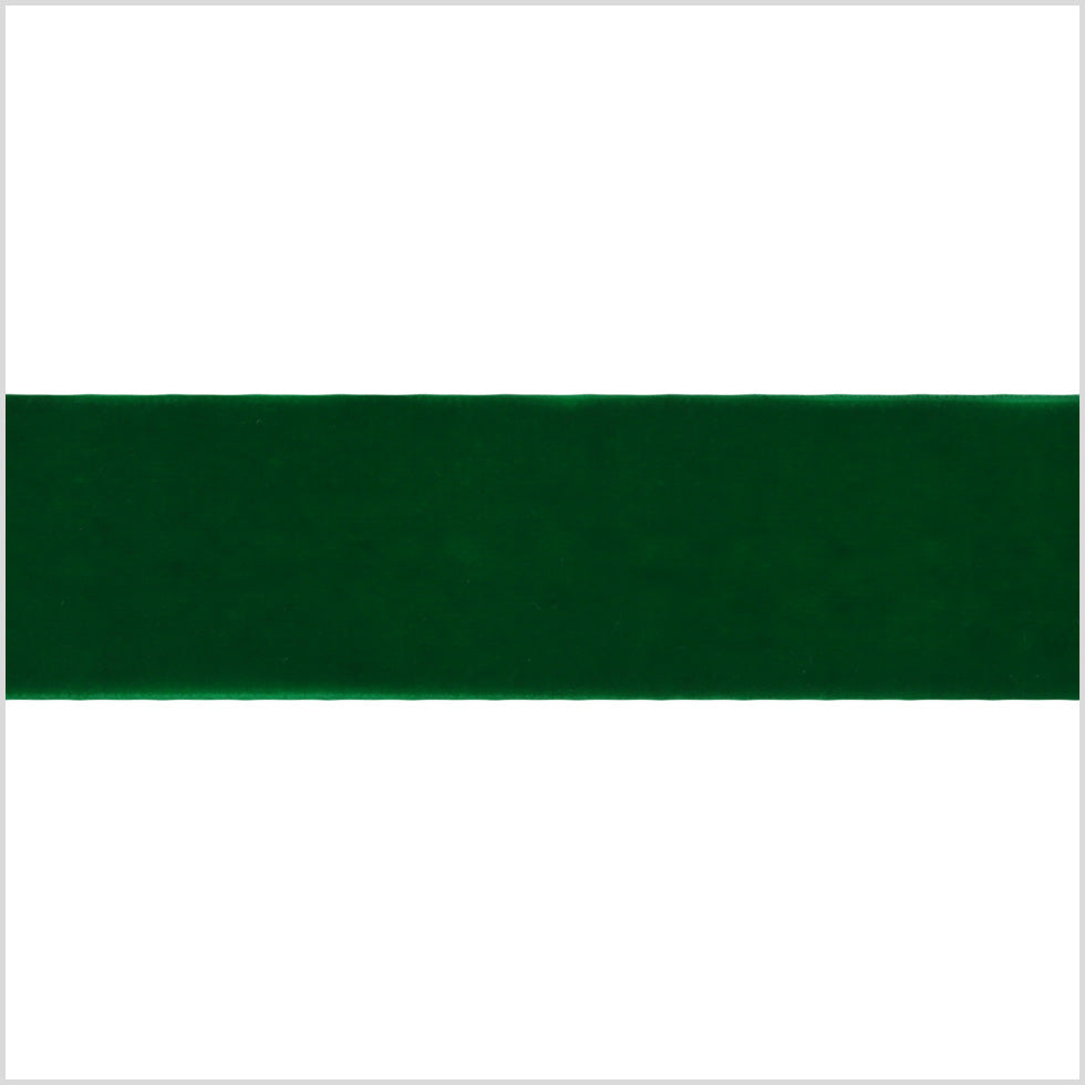 Emerald Single Face Velvet Ribbon - 1.5 Emerald Single Face Velvet Ribbon - 1.5